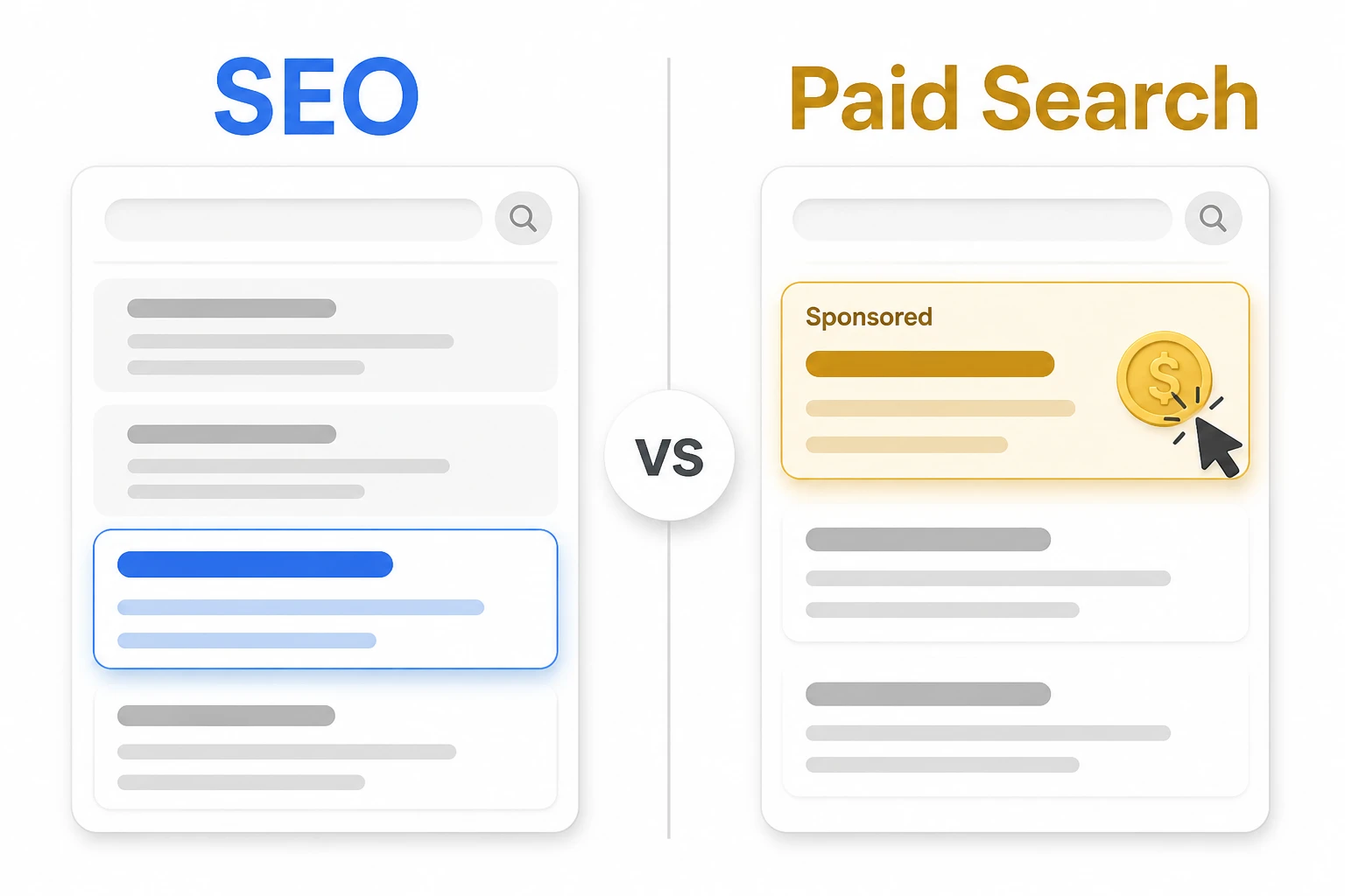SEO versus paid search result placements