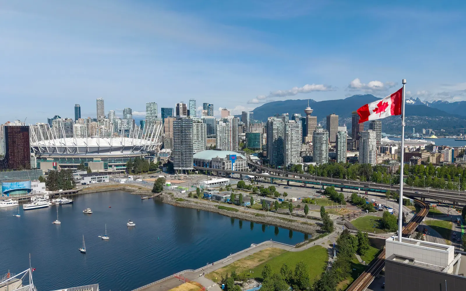 Vancouver skyline and mountains