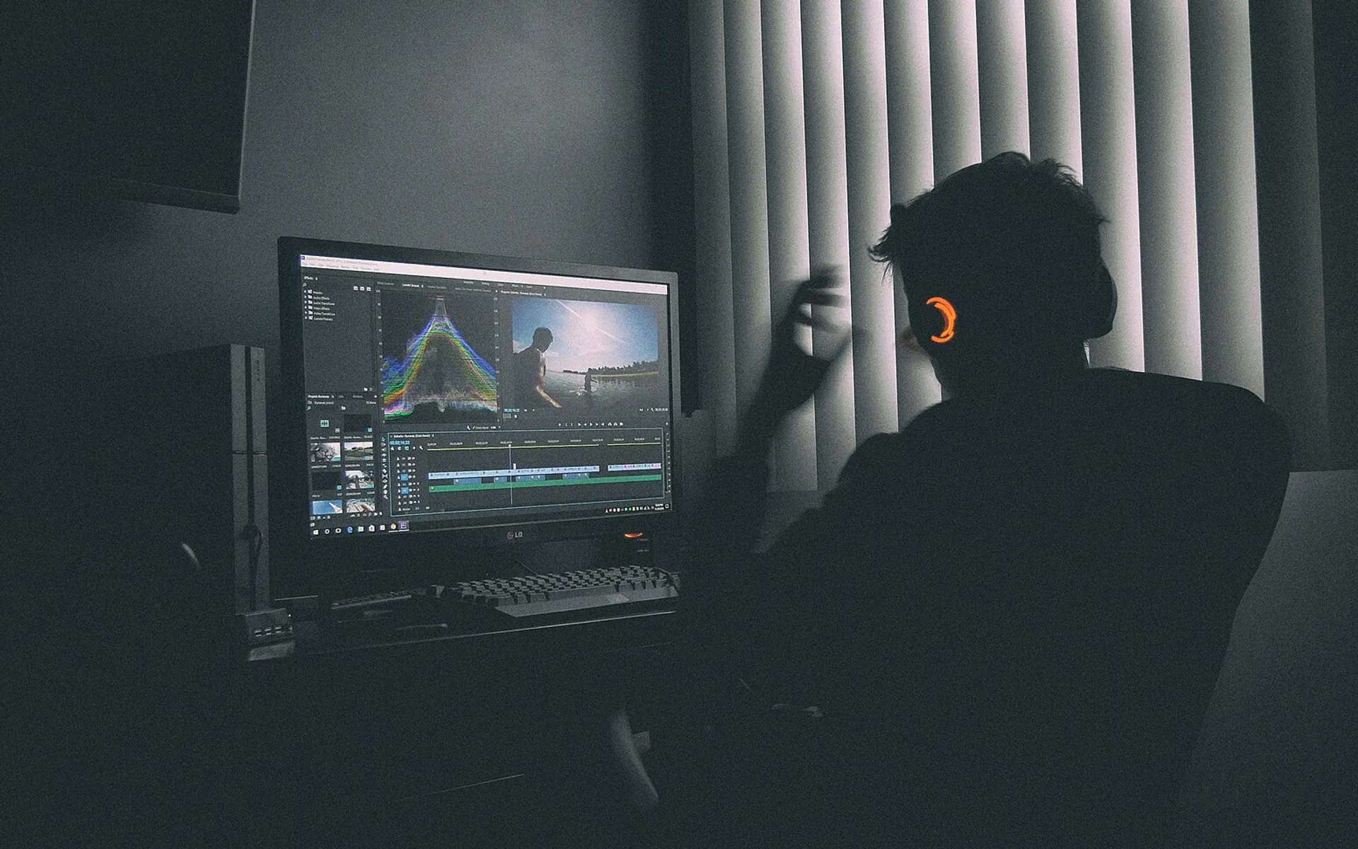 Man working on computer