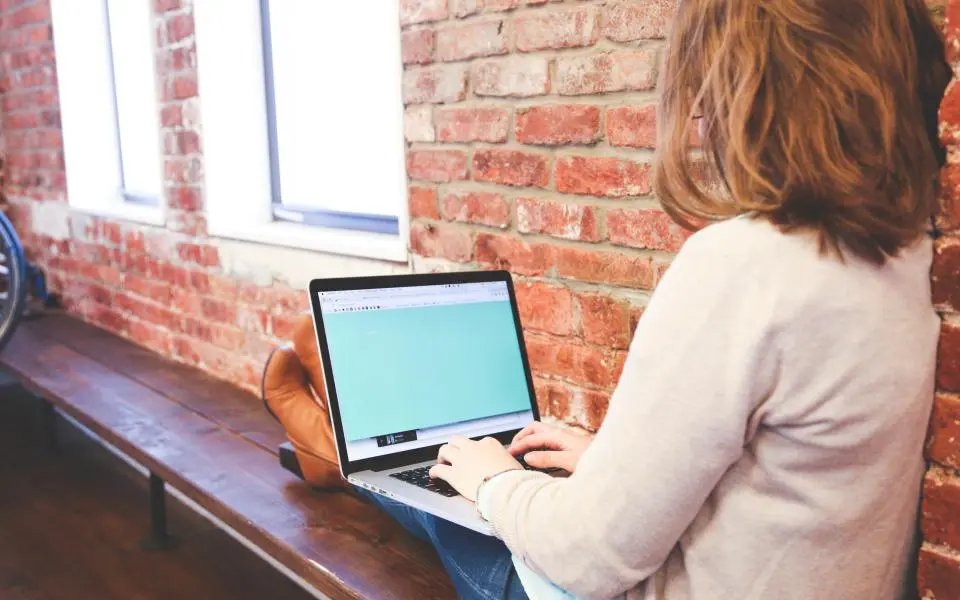 Business professional on a laptop