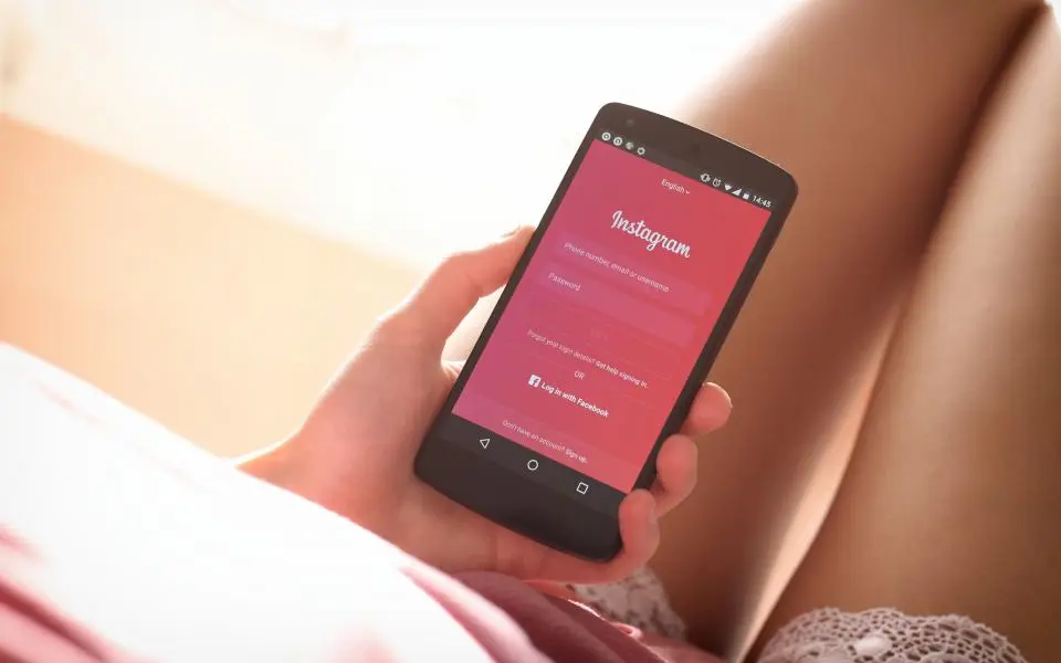 Social media advertising on a phone