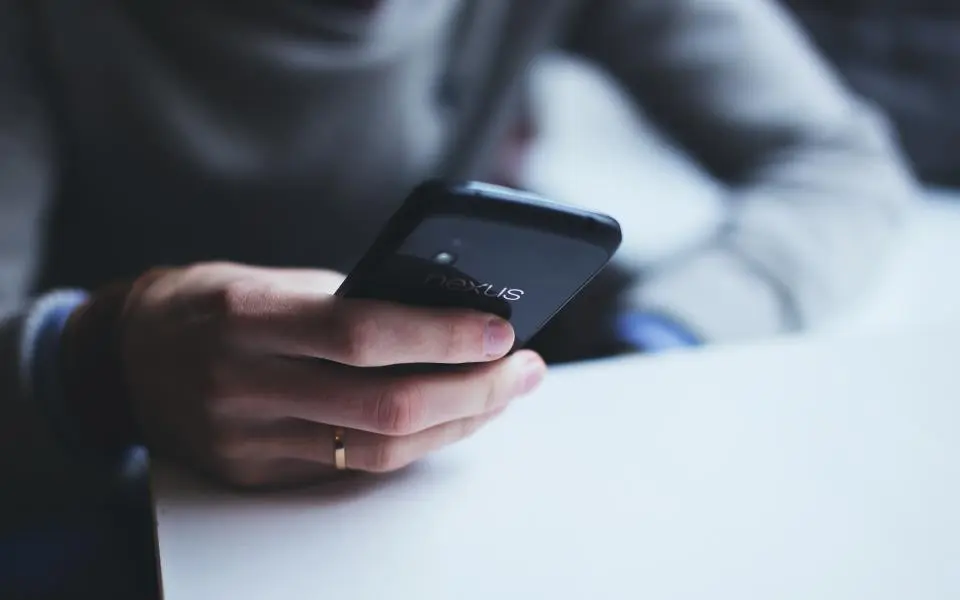 Social media advertising on a phone