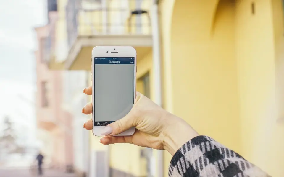 Social media advertising on a phone