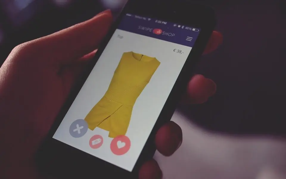 Social media advertising on a phone