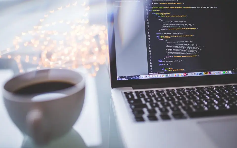Developer writing code