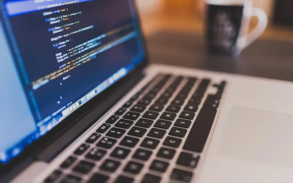 Developer writing code