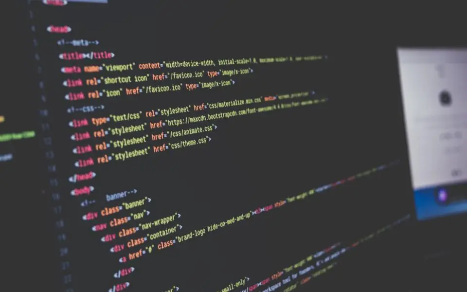 Developer writing code