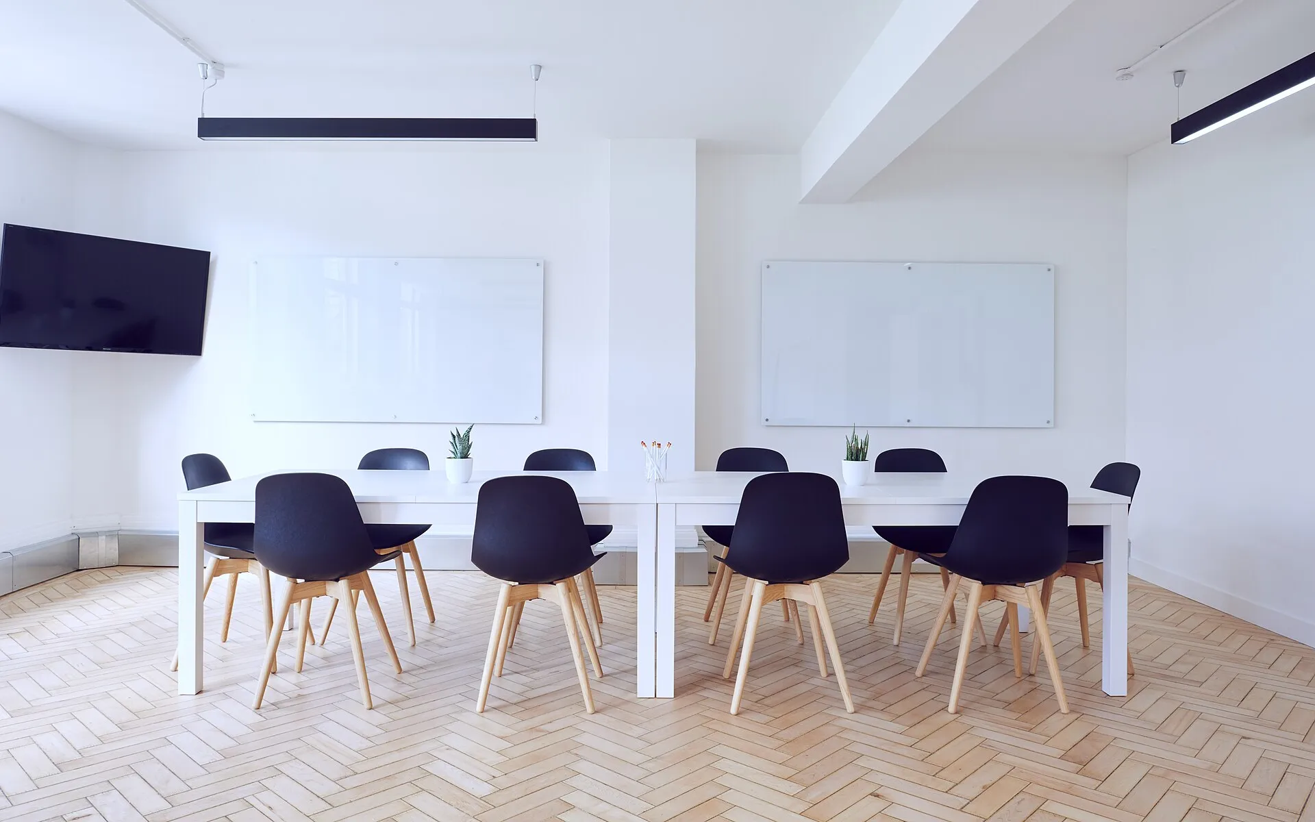 Bright conference room