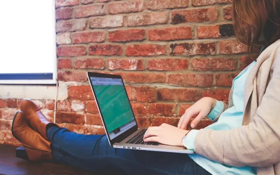 Business professional on a laptop