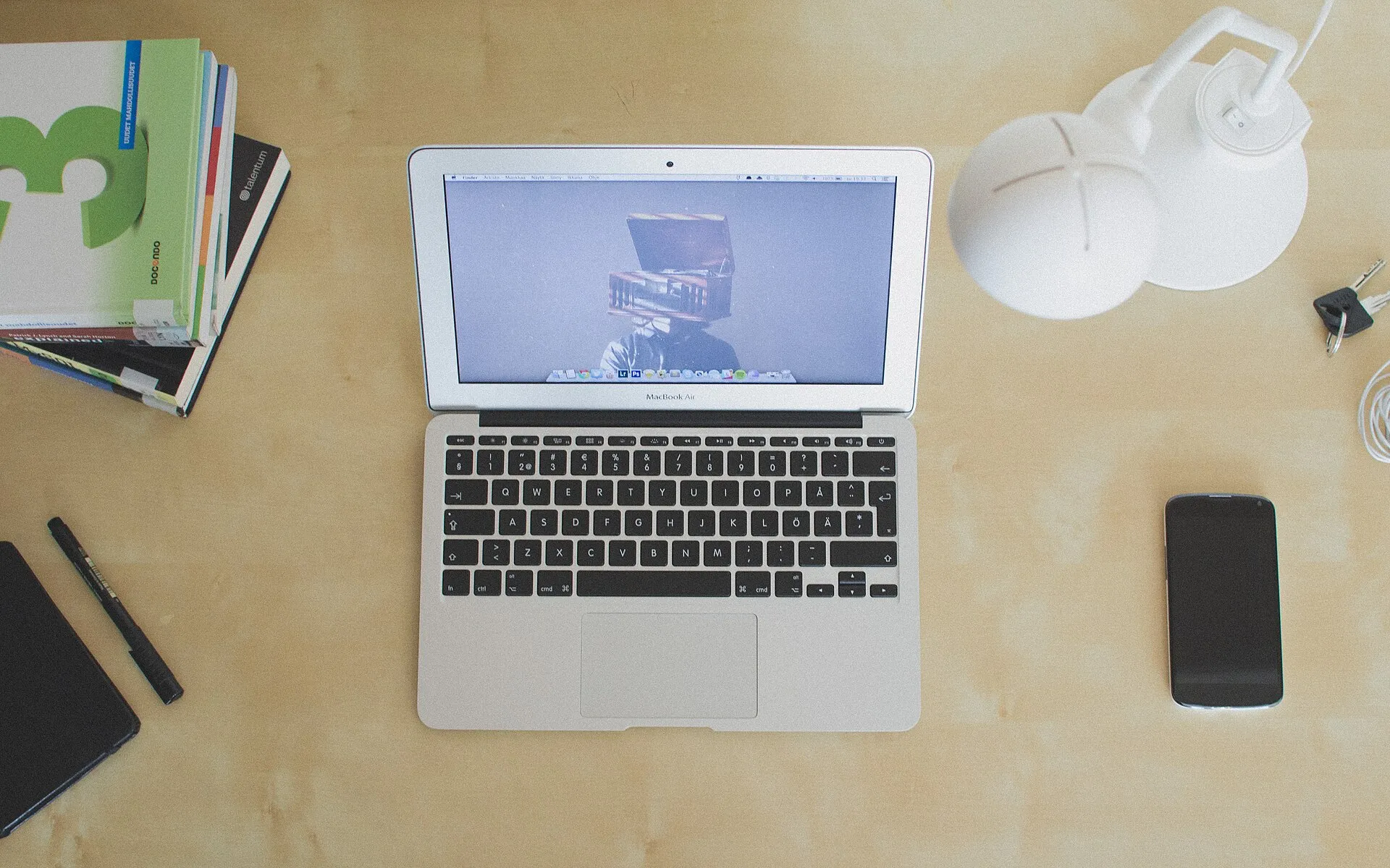 Laptop on a desk